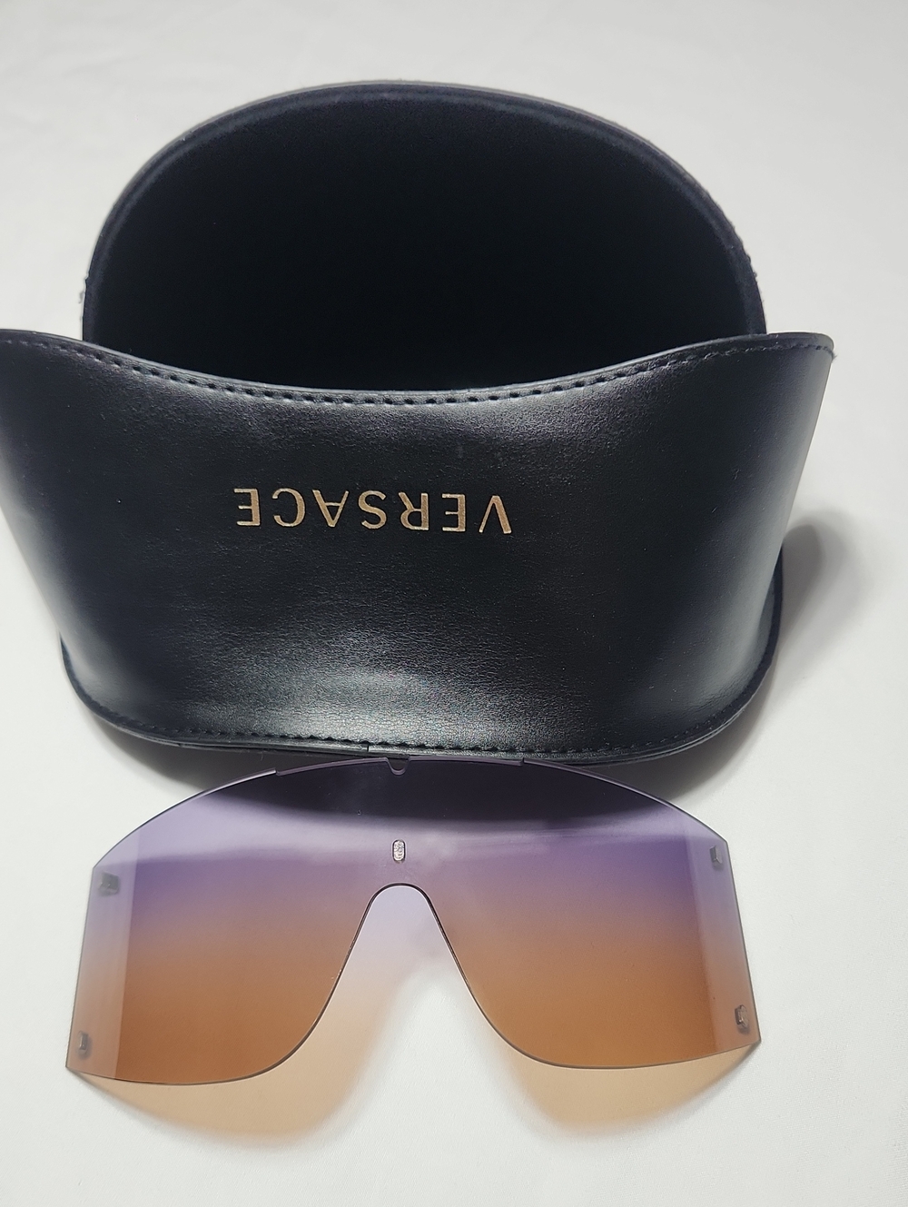 Versace Women's Gradient Shield Lenses in Purple and Brown